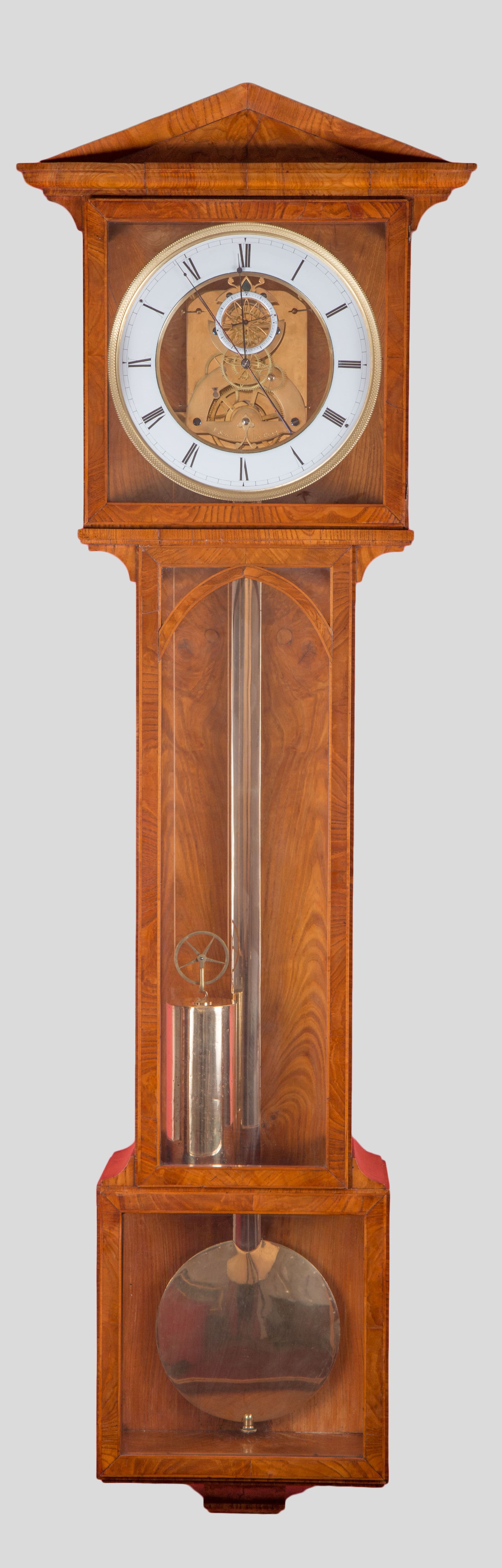 Laterndl clock by Ferdinand Karl Schmidt with 1 year duration, c. 1835.